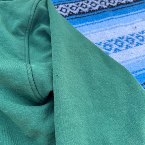 Vintage 90's Pluma Blank Green Thermal Lined Zip Up Hoodie Sweatshirt Sz 2XL XXL - Picture 7 of 9